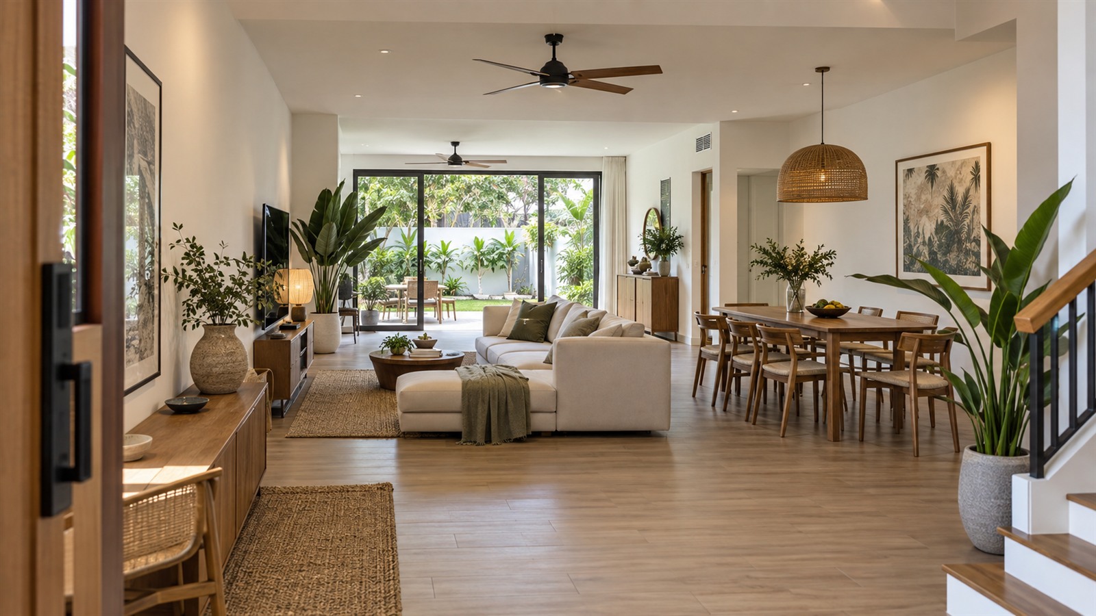 Open plan terrace house showing modern house design malaysia ideas