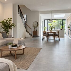Terrace house renovation with an open living area and new kitchen extension